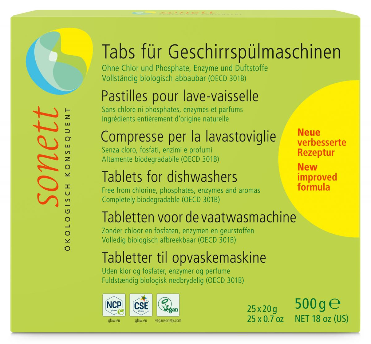 Tabs für die Geschirrspülmaschine  25St. Sonett