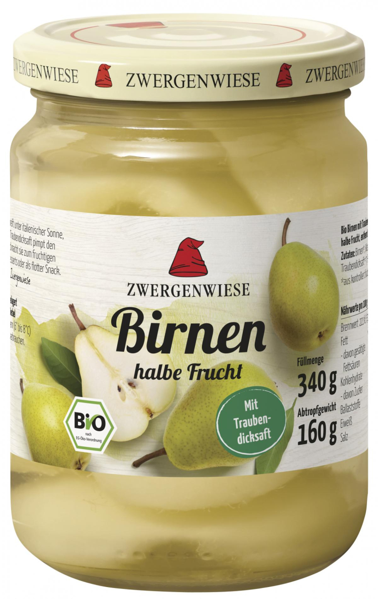 Birnen, halbe Frucht im Glas  340g ATG 160g