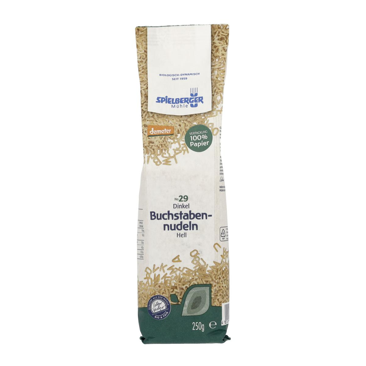 Dinkel Buchstabennudeln, hell  250g