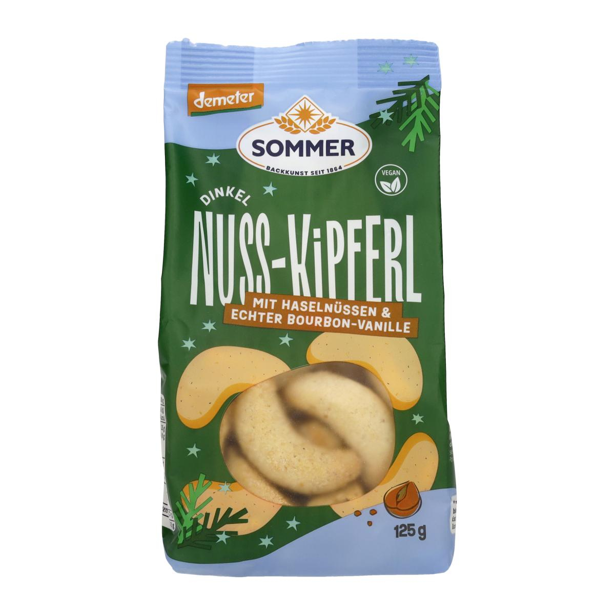 Dinkel Nuss Kipferl, 125g