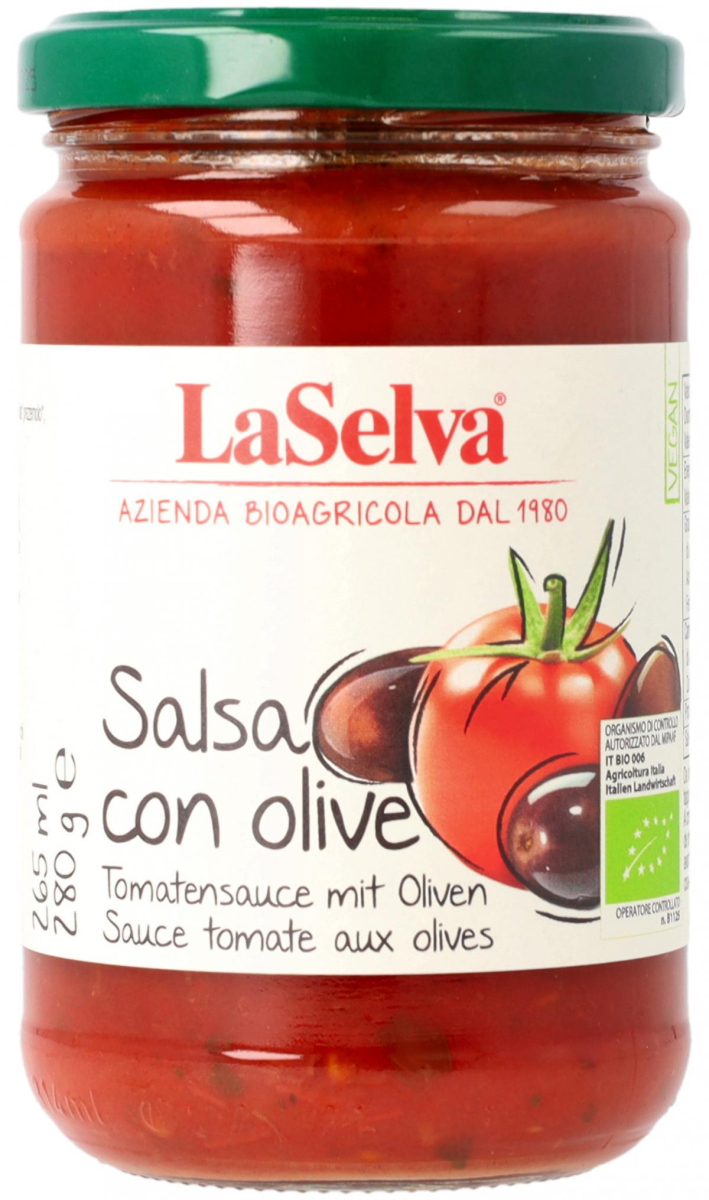 La Selva Tomatensauce mit Oliven  280g