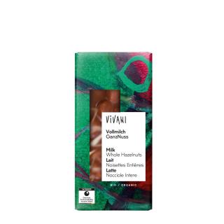 Vollmilch Schokolade mit ganzen Haselnüssen 100g