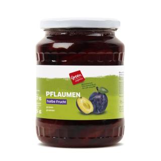 GREEN Pflaumen, halbe Frucht 540g