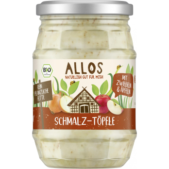 Schmalz-Töpfle mit Zwiebeln und Äpfeln  250g groß