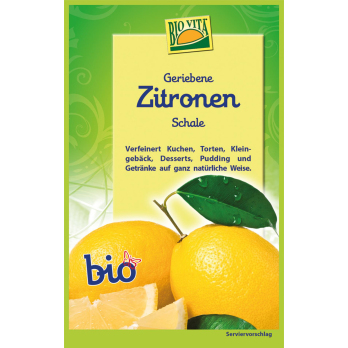 Geriebene Zitronenschale bio