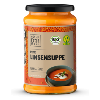 Suppen Rote Linsen mit Kokos & Curry  380g