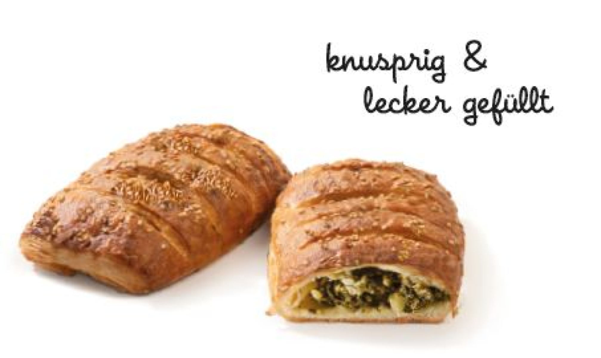 Spinattasche mit Sesam