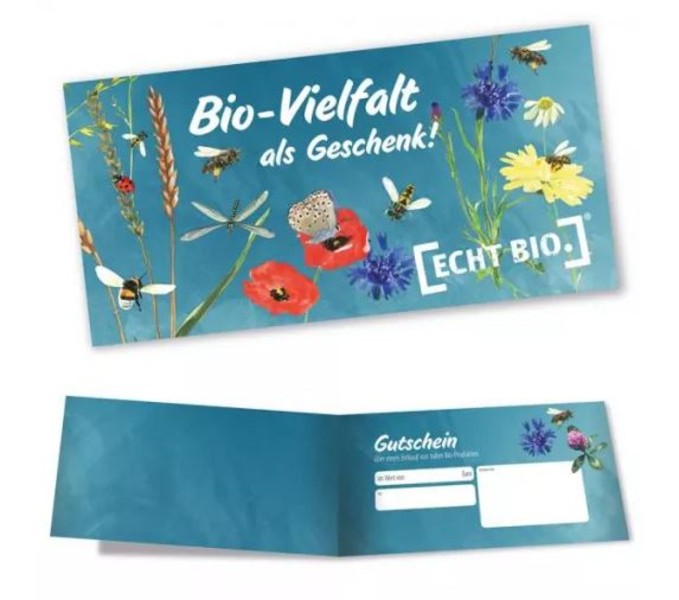 ECHT BIO Gutschein Klappkarte