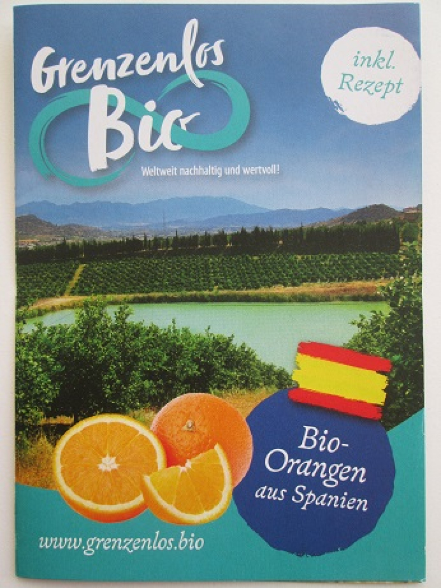 Flyer "Bio Orangen aus Spanien"