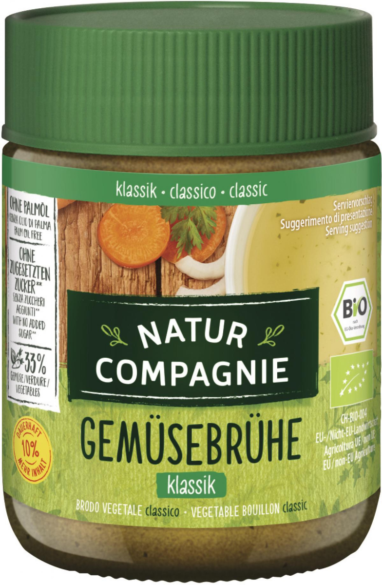 Klare Gemüsebrühe im Glas, feinkörnig  100g