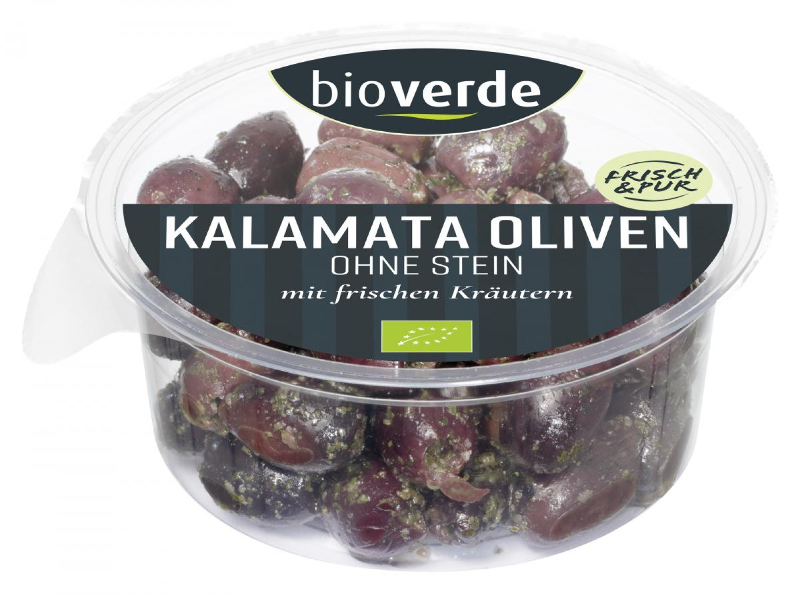 ISA Schwarze Kalamata Oliven, o. Stein, gekräutert  150g