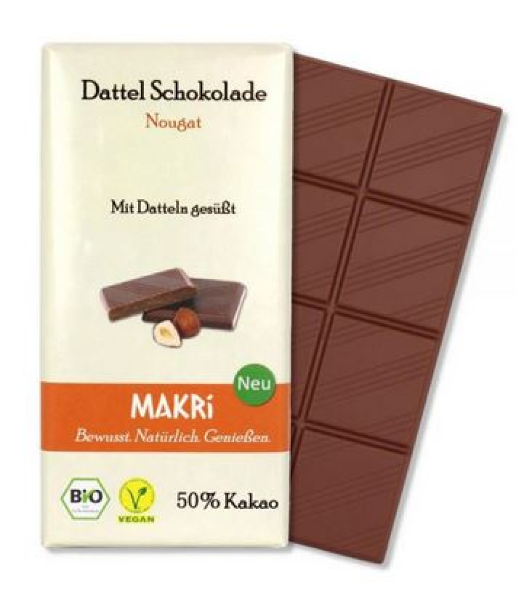 MAKRI Dattel Schokolade NOUGAT 50%