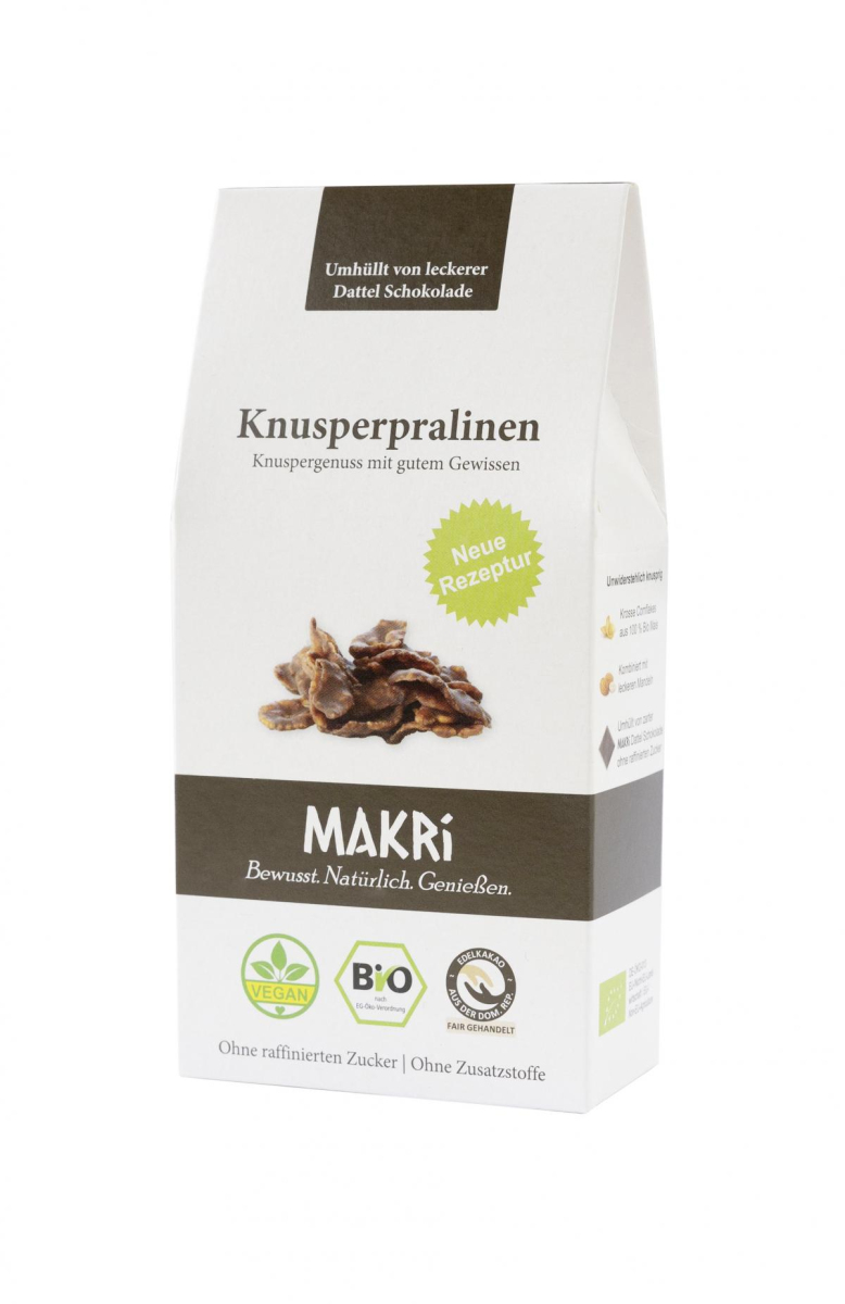 MAKRI Dattel Schokolade KNUSPERPRALINEN 80g