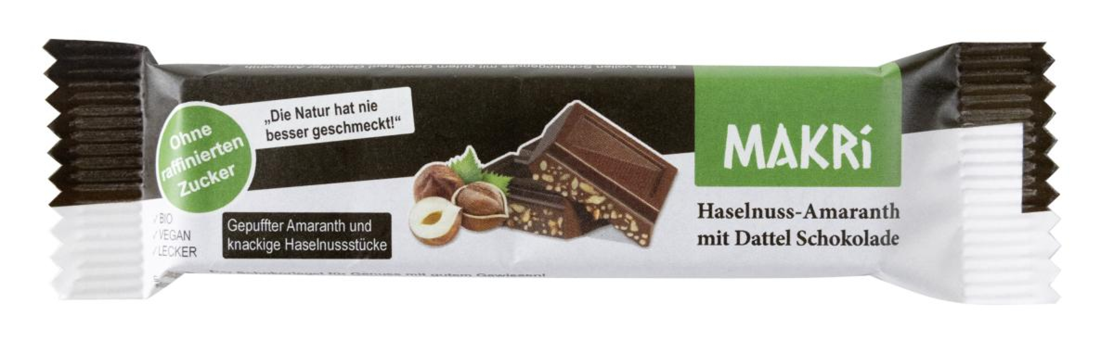 MAKRI Dattel Schokoriegel Haselnuss Amaranth  25g