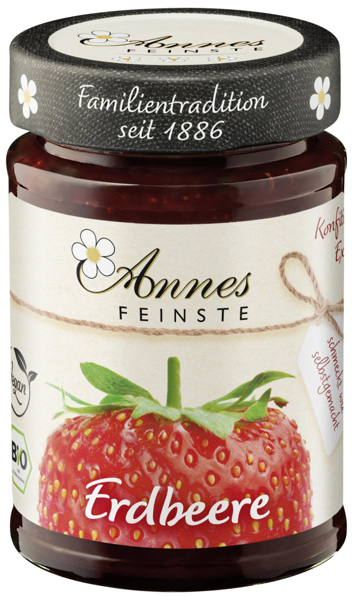 AnnesFeinste Erdbeer Konfitüre extra  225g