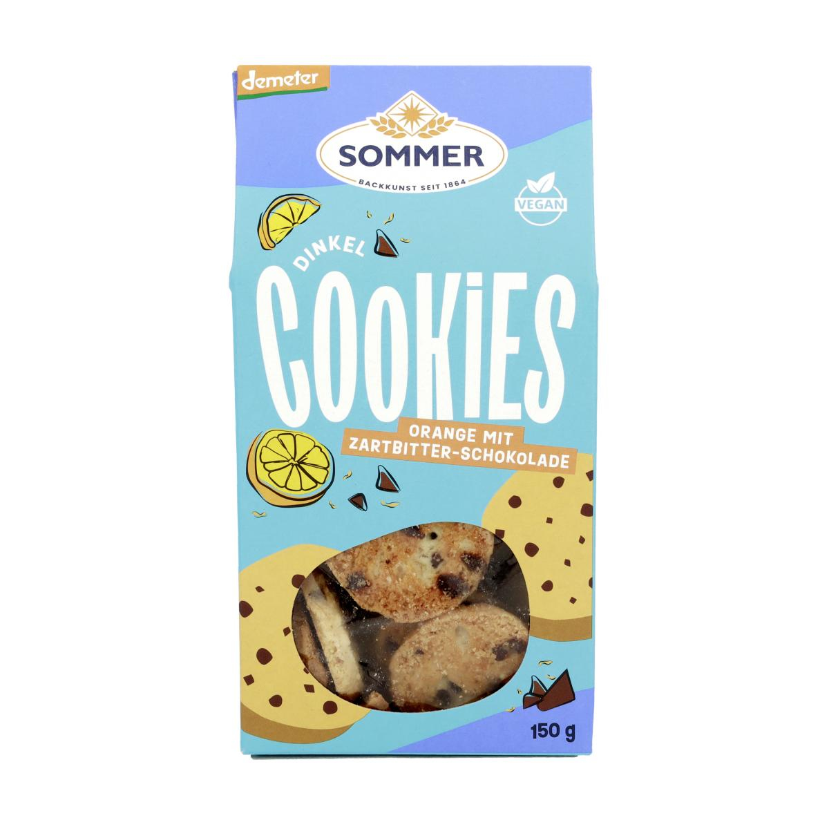 Dinkel Schoko-Orange Cookies, vegan