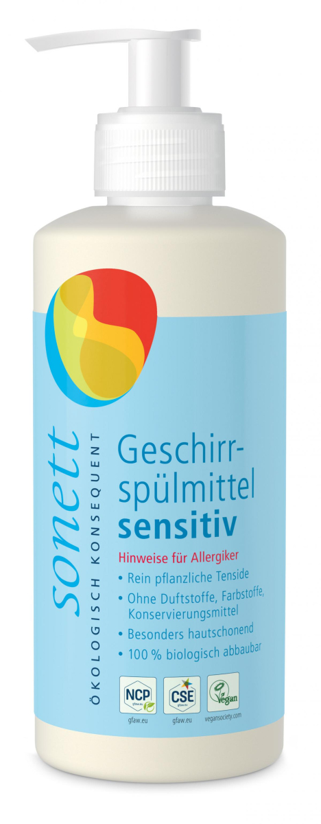 Geschirrspülmittel sensitiv im Spender  300ml Sonett