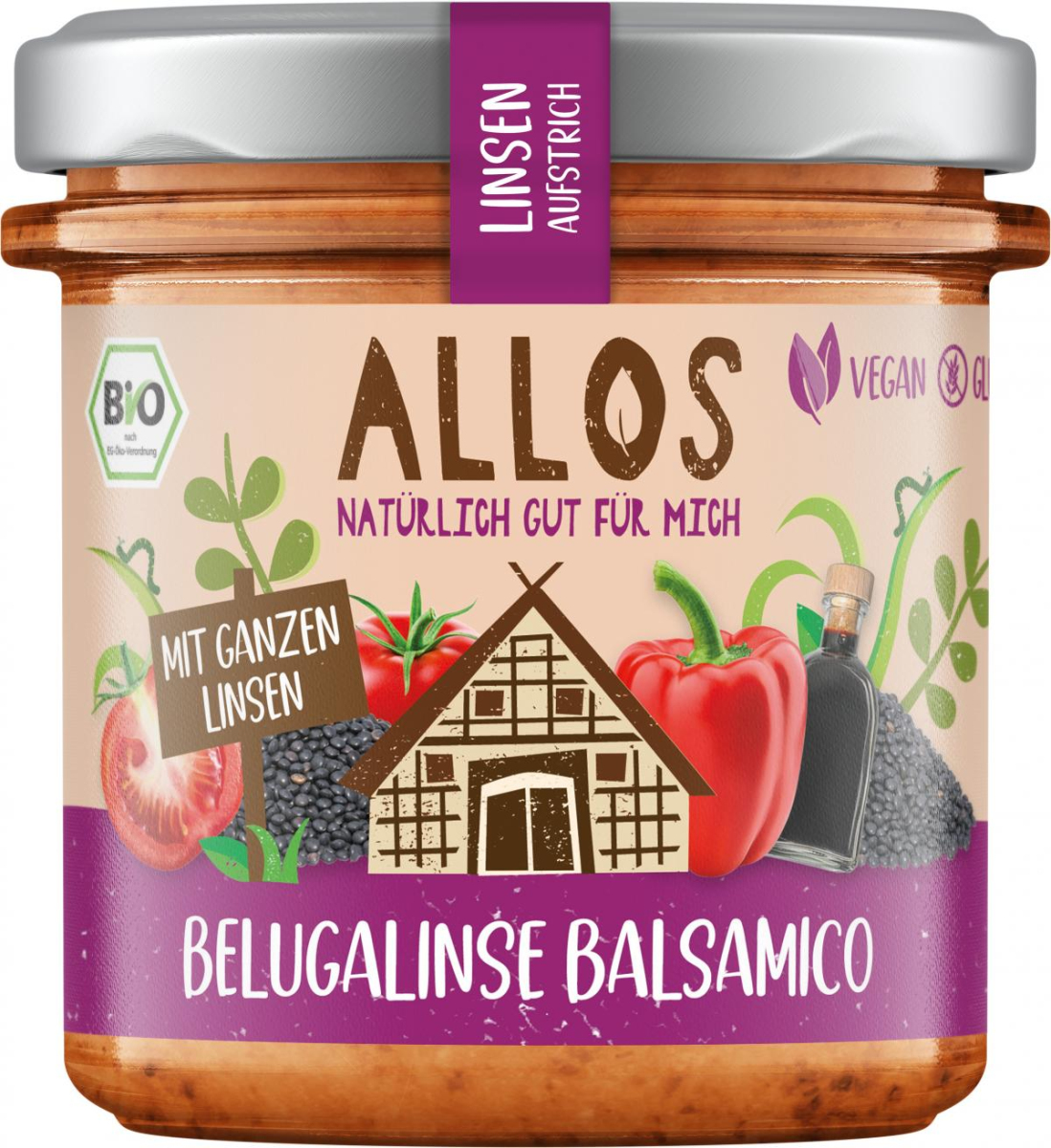 ALO Linsenaufstrich Belugalinse-Balsamico 140g