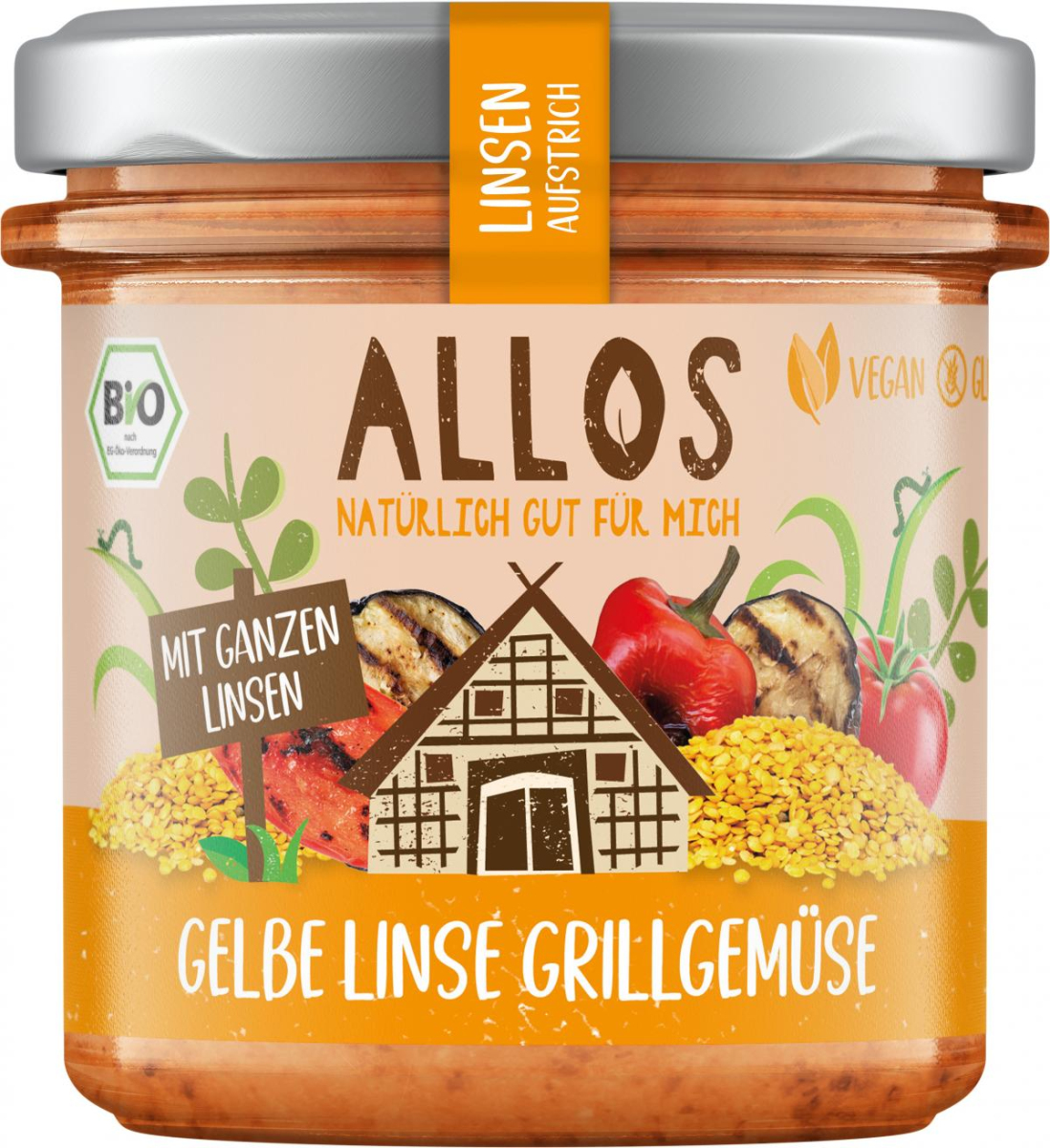ALO Gelber Linsen Aufstrich Grillgemüse  140g