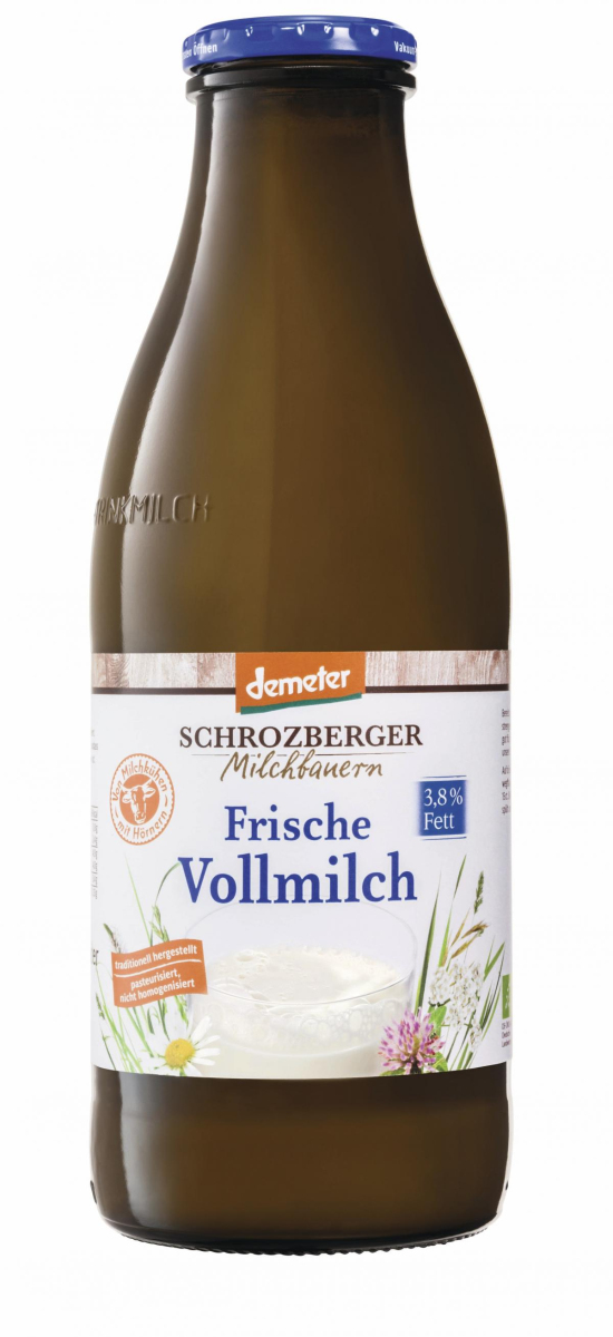 Demeter Vollmilch 3,8%, 1 Ltr