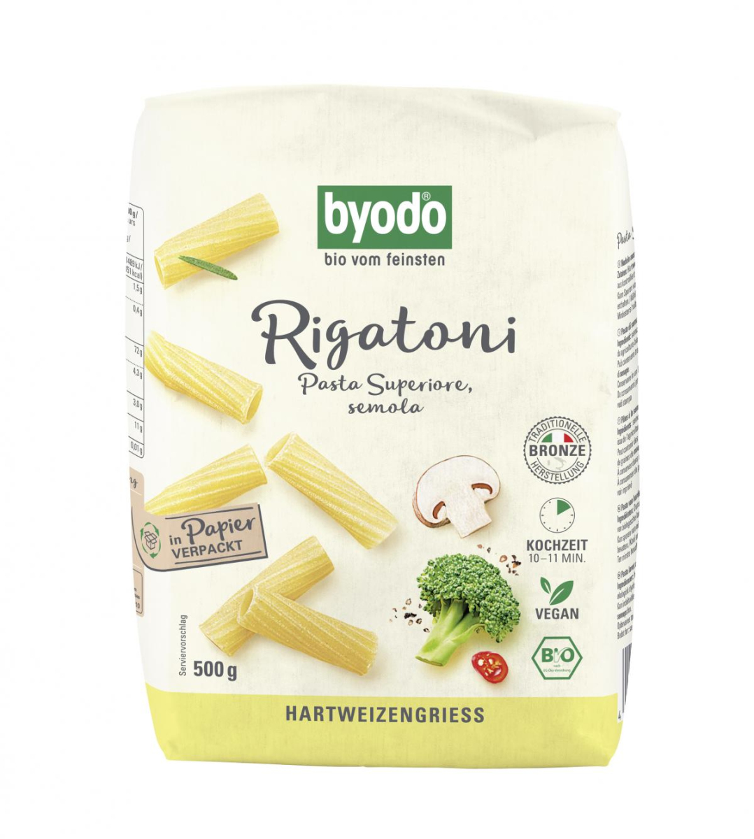 Rigatoni, hell, Byodo 500g