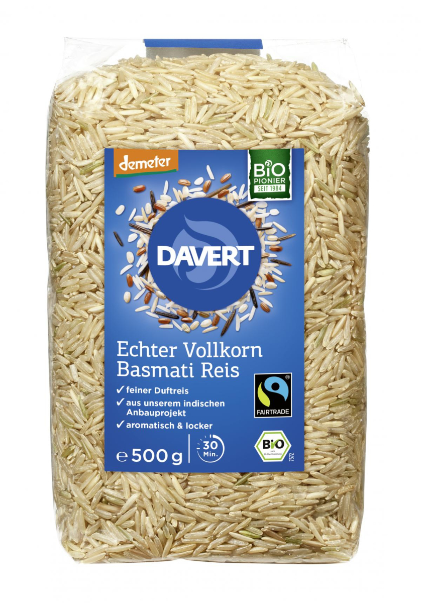 Demeter Echter Basmati Vollkornreis Fairtrade 500g