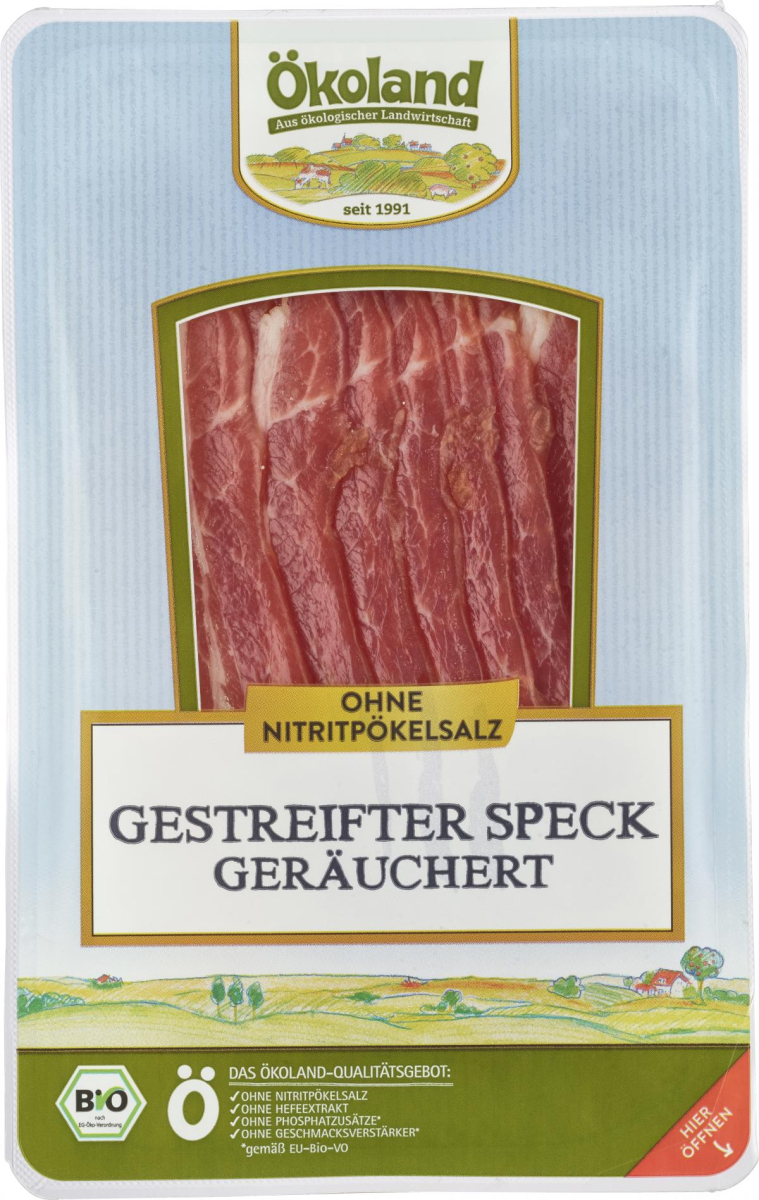 ÖKL Gestreifter Speck in Scheiben
