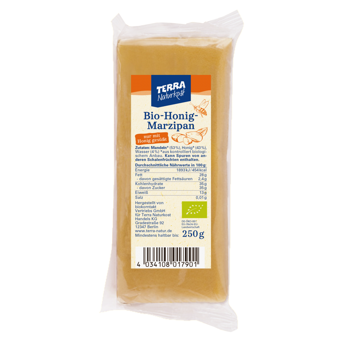 Bio Honig Marzipan  250g