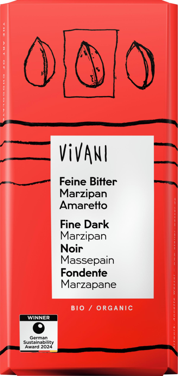 Feine Bitter Marzipan Amaretto Schokolade 100g