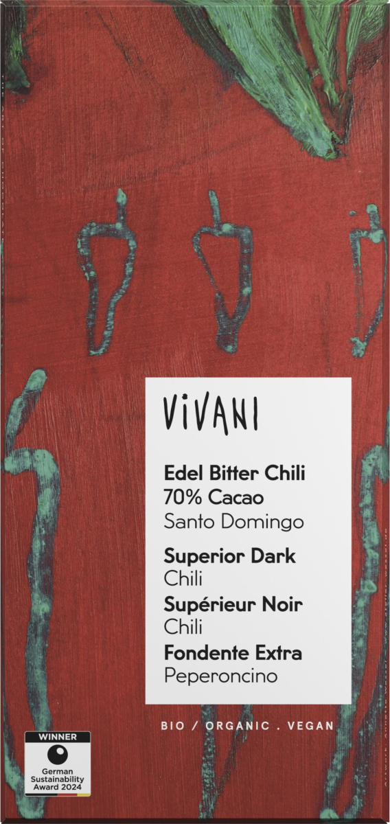 Edel Bitter Chili 70% Cacao  80g