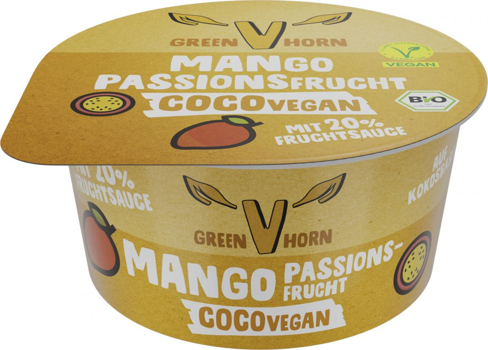 Cocovegan Joghurtaltern. Mango Passionsfrucht