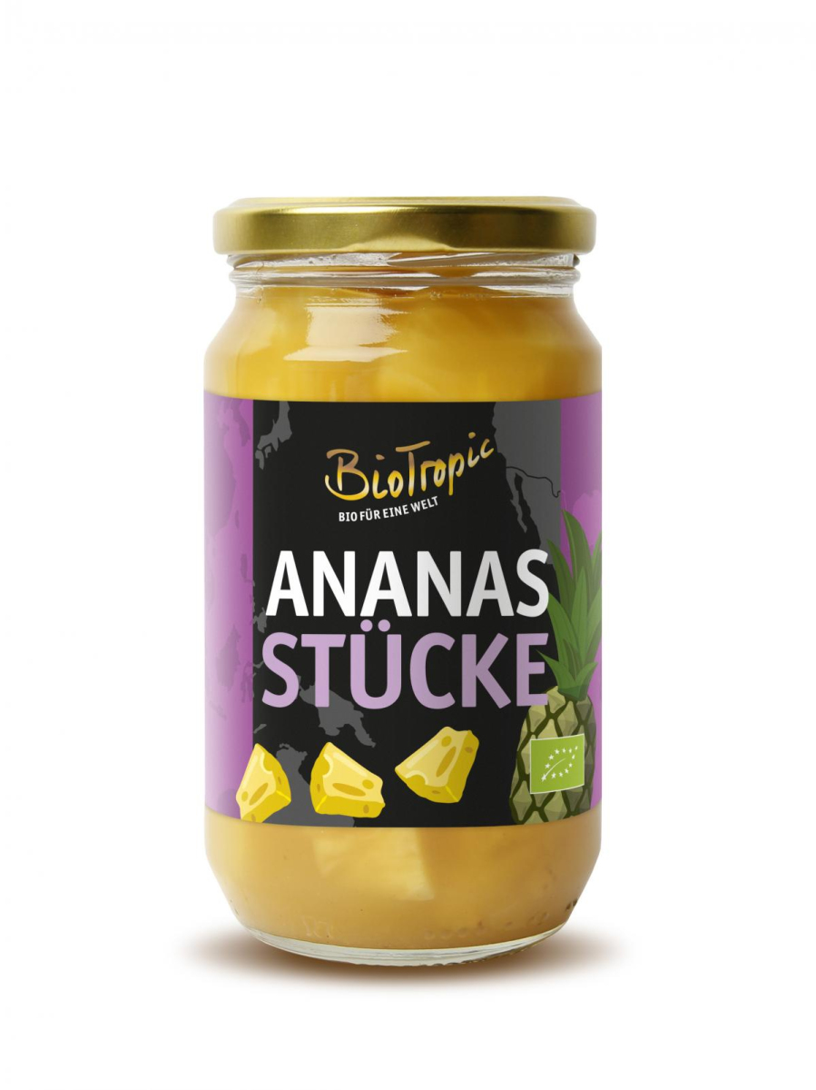 Ananasstücke in Ananassaft  370ml ATG 200g