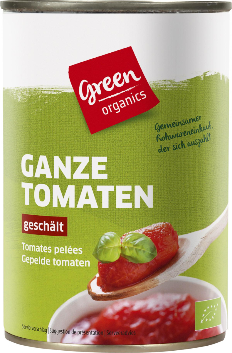 GREEN geschälte Tomaten  400g Büchse