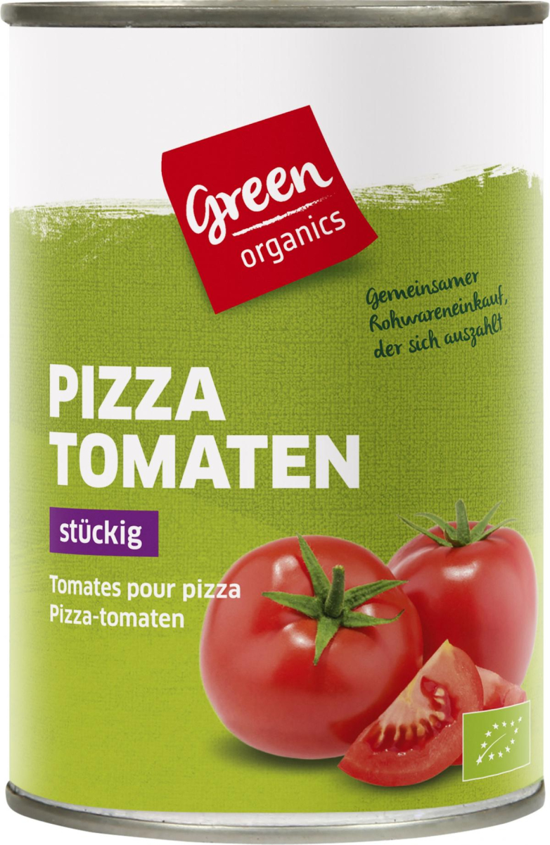 GREEN Pizza Tomaten, gewürfelt  400g Büchse