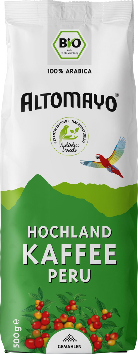 Altomayo Kaffee gemahlen, 500g