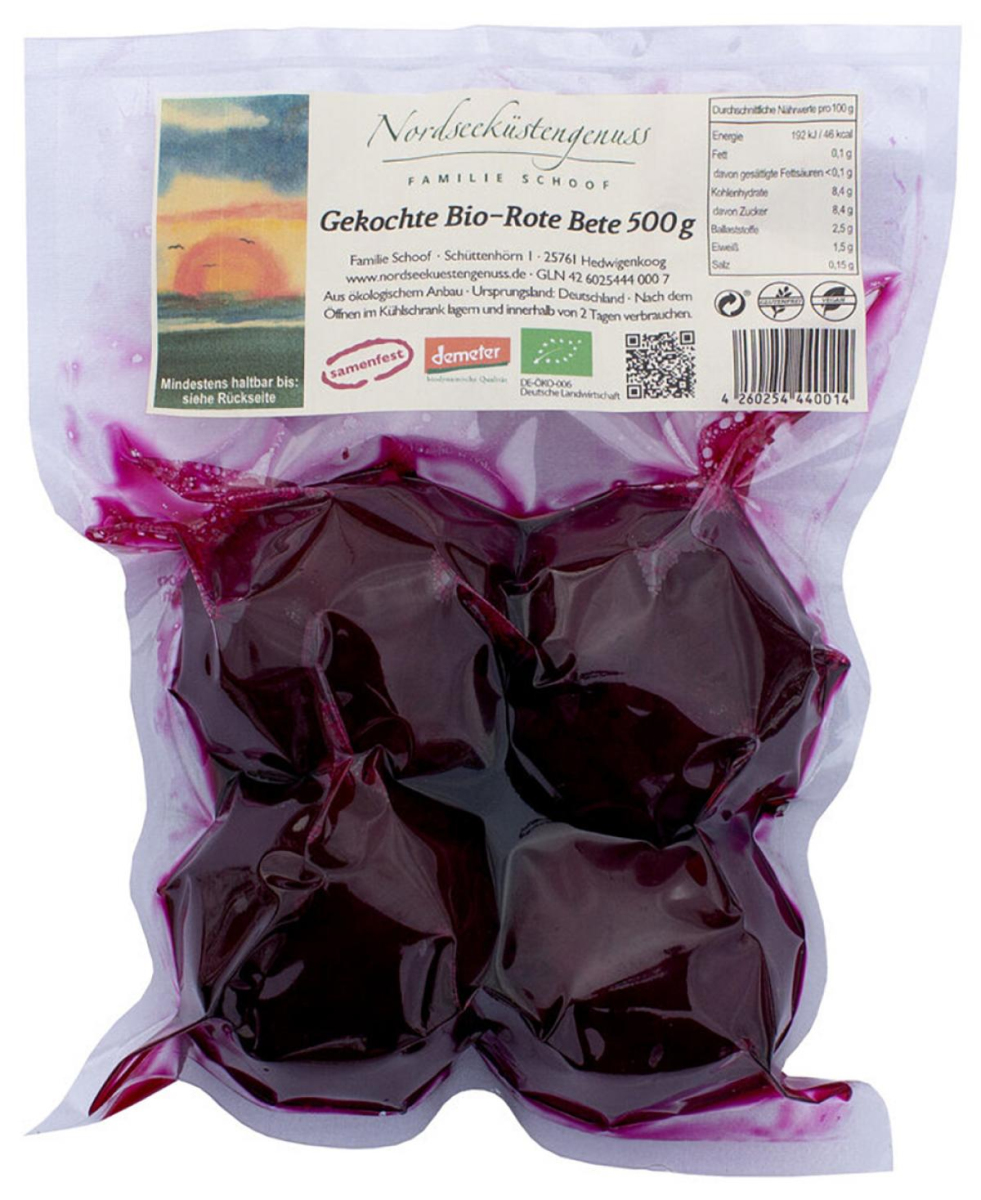 Samenfeste gegarte Rote Bete, 500g, folienverpackt
