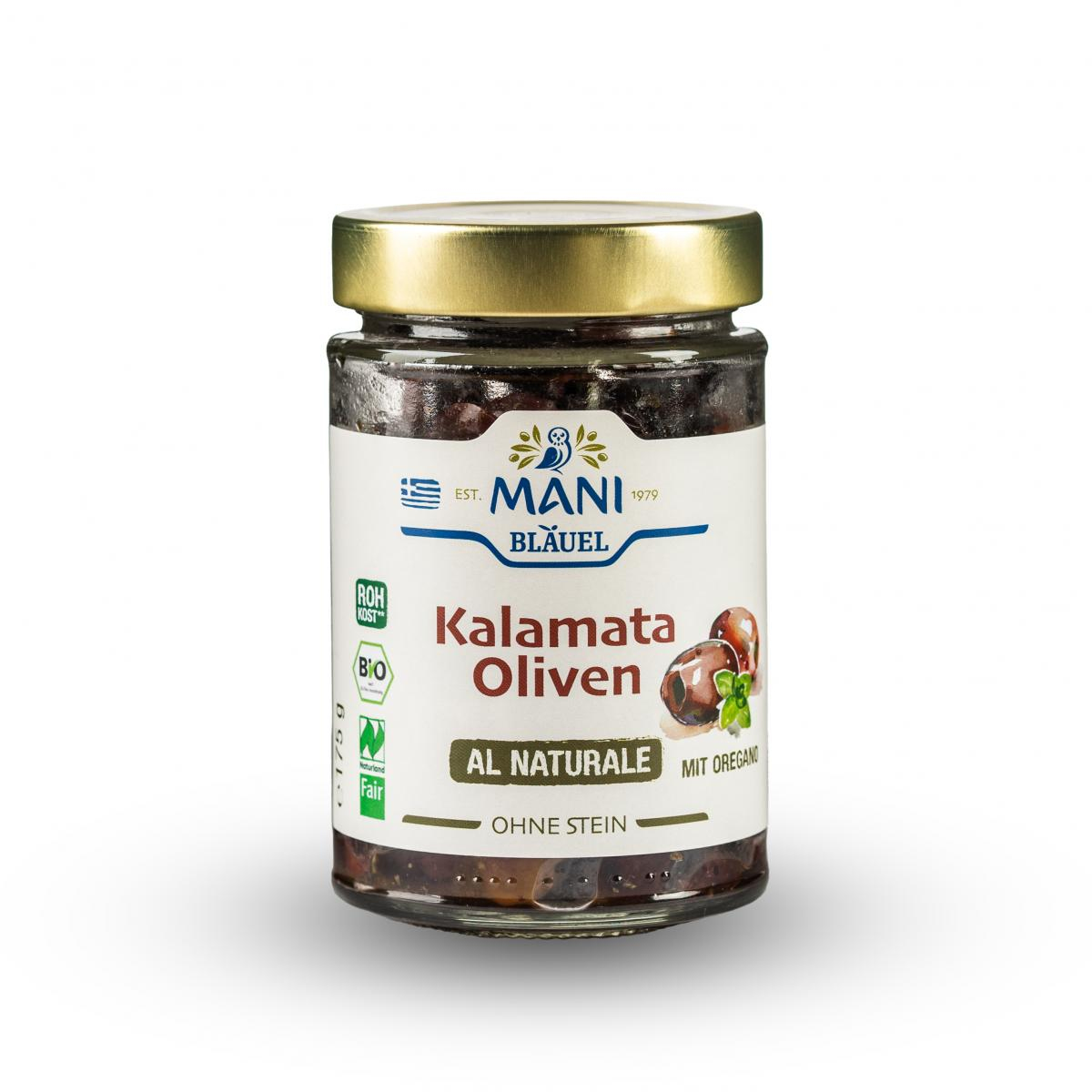 Mani Kalamata Oliven al naturale, entkernt, 175g