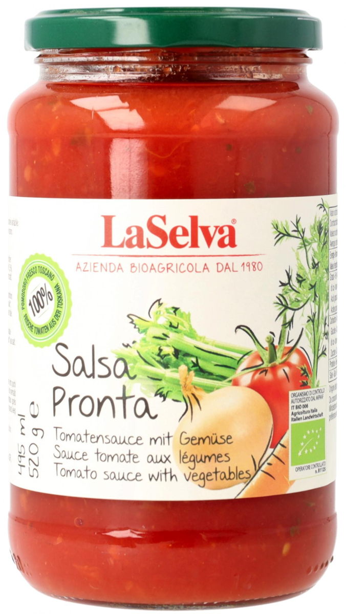 La Selva Salsa Pronta - Tomatensauce mit Gemüse  520g