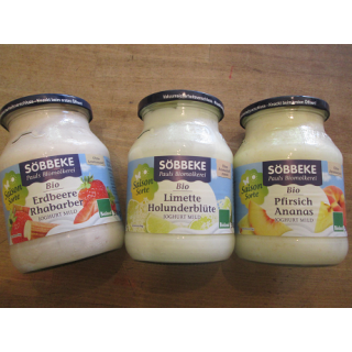 Fruchtjoghurt im Glas, abwechselnde Sorten 500g