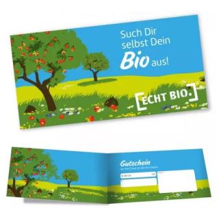 ECHT BIO Gutschein Klappkarte