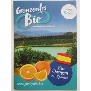 Flyer "Bio Orangen aus Spanien"