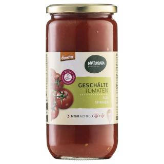 Geschälte Tomaten im Glas 660g Glas, Demeter