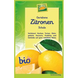 Geriebene Zitronenschale bio