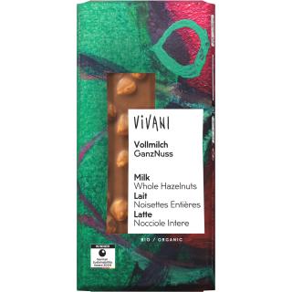 Vollmilch Schokolade mit ganzen Haselnüssen 100g