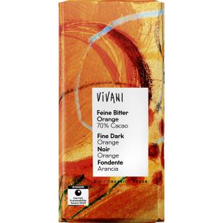 Feine Bitter Orange Schokolade 70% Cacao  80g