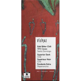 Edel Bitter Chili 70% Cacao  80g