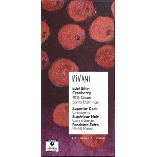 Edel Bitter Cranberry, 70% Kakao,  80g