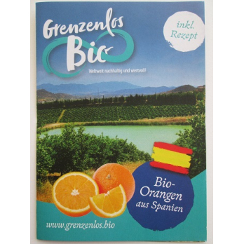 Flyer "Bio Orangen aus Spanien"