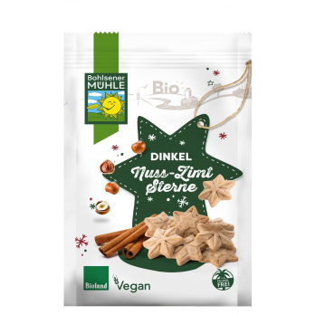 Dinkel Nuss Zimt Sterne  125g