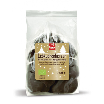 Lebkuchenherzen gefüllt mit Kirsche  125g